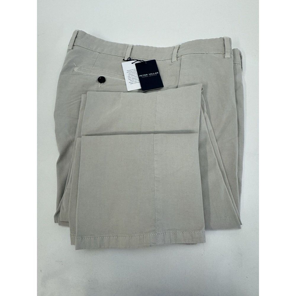 NWT Peter Millar Collection Concorde Garment Dyed Chino Pants Size 42 STONE $200